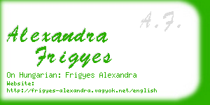 alexandra frigyes business card